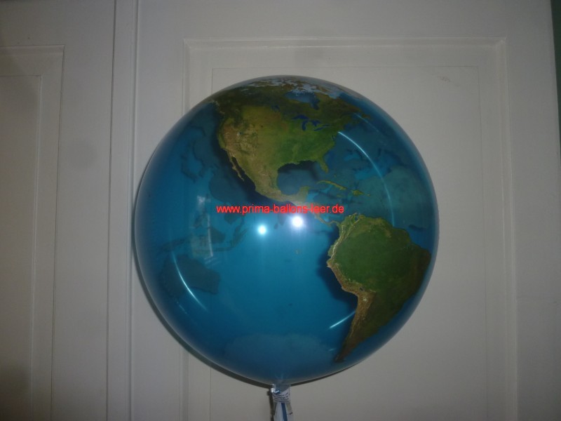 Bubbleballon Globus Vorderseite