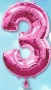 Folien-Ballon-Zahl-3-pink