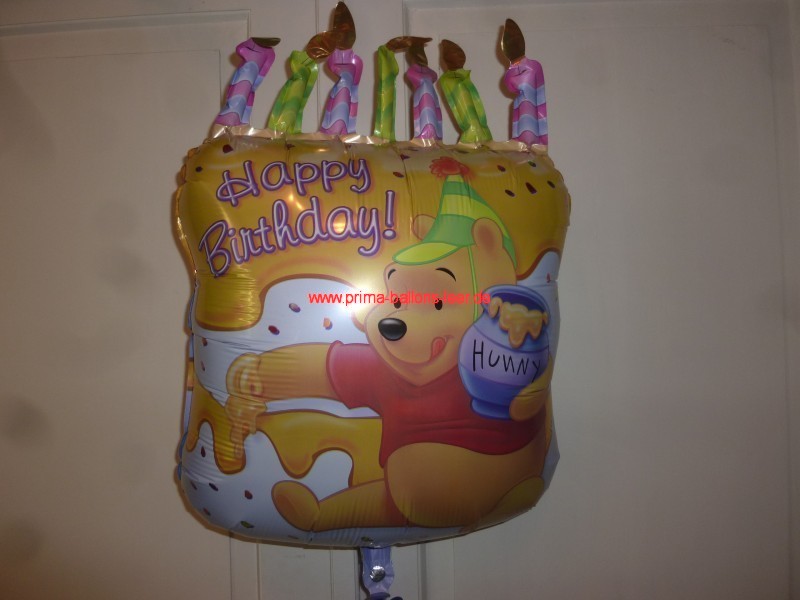 Folienballon Geburtstag Winnie the Pooh Torte