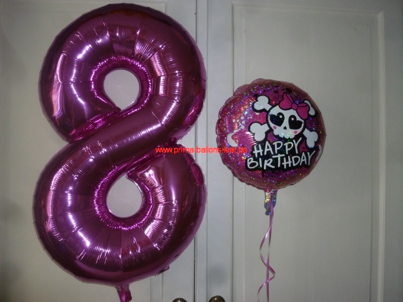 Folienballons 8ter Geburtstag + Monster High
