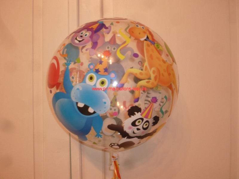 Bubble Ballon Kinder Tiere Vorderseite
