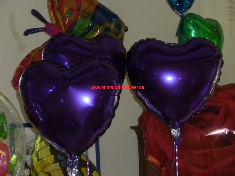Folien-Ballon-Herzen-Violett