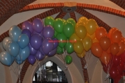 Luftballons als Regenbogen