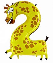 Folienballon-Zahl-2-Giraffe