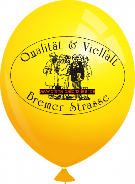 Werbeballon-bedruckt-Gelb