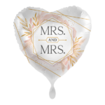 Folienballon Hochzeit MRS. and MRS Sie und Sie. 45cm Rundballons